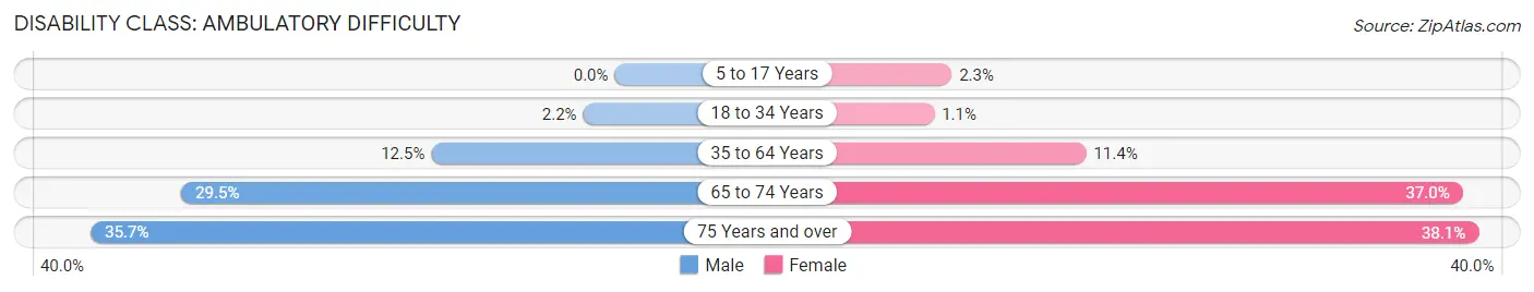 Disability in Zip Code 78102: <span>Ambulatory Difficulty</span>