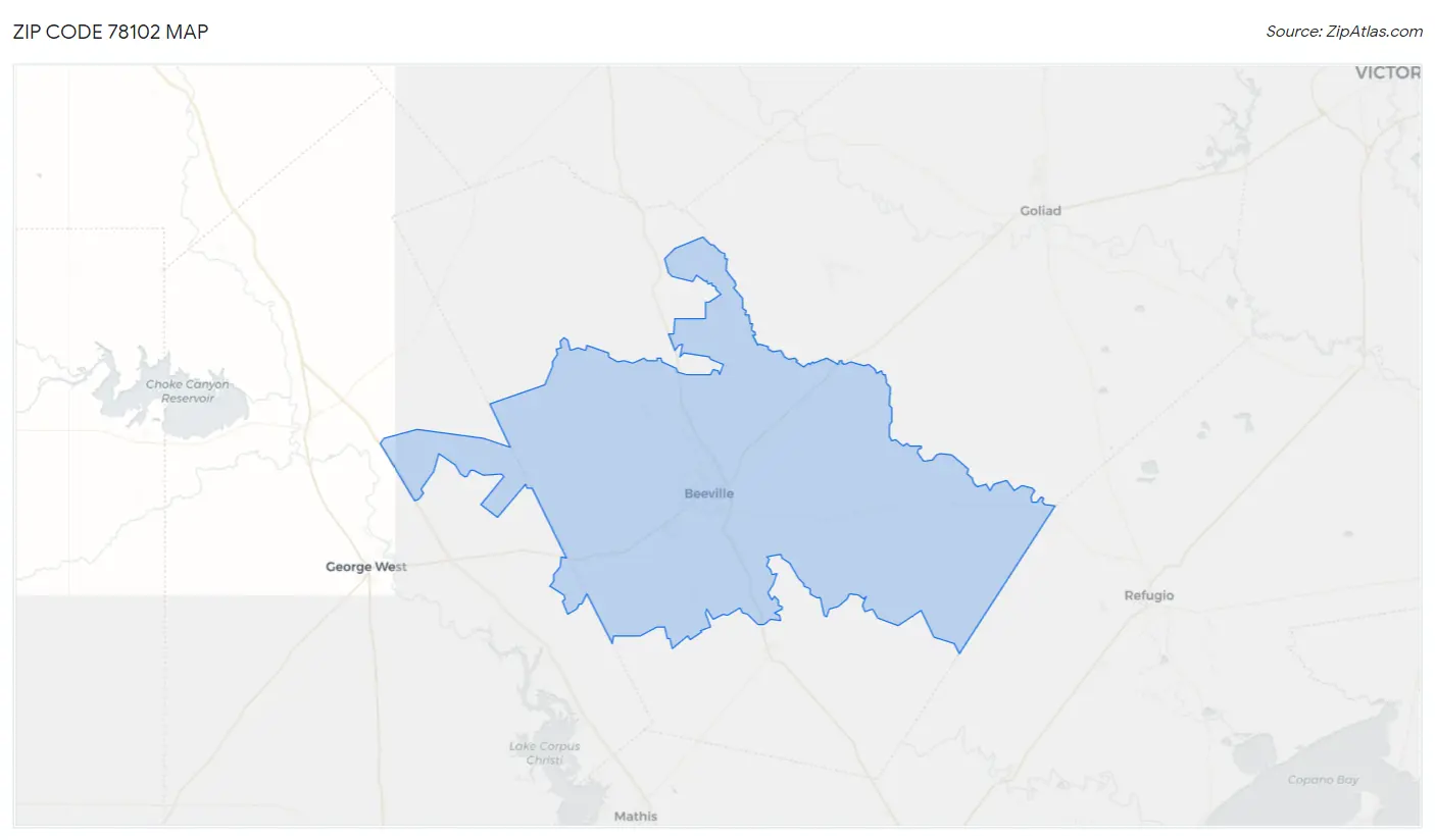 Zip Code 78102 Map