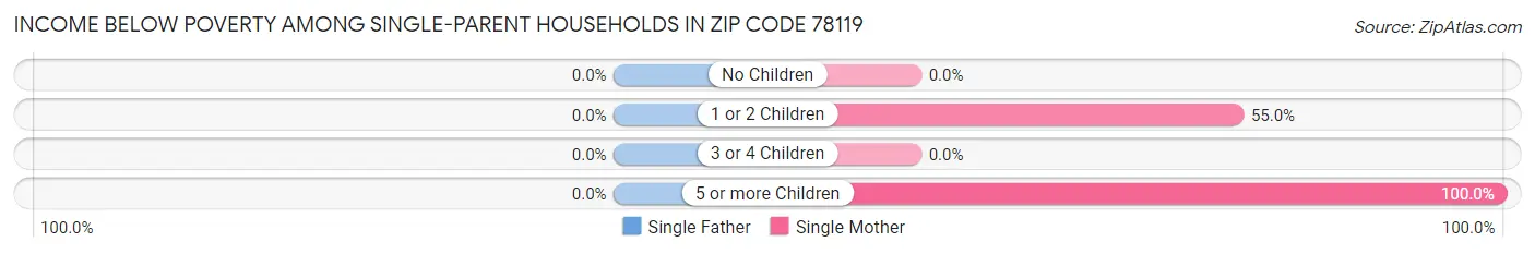 Income Below Poverty Among Single-Parent Households in Zip Code 78119