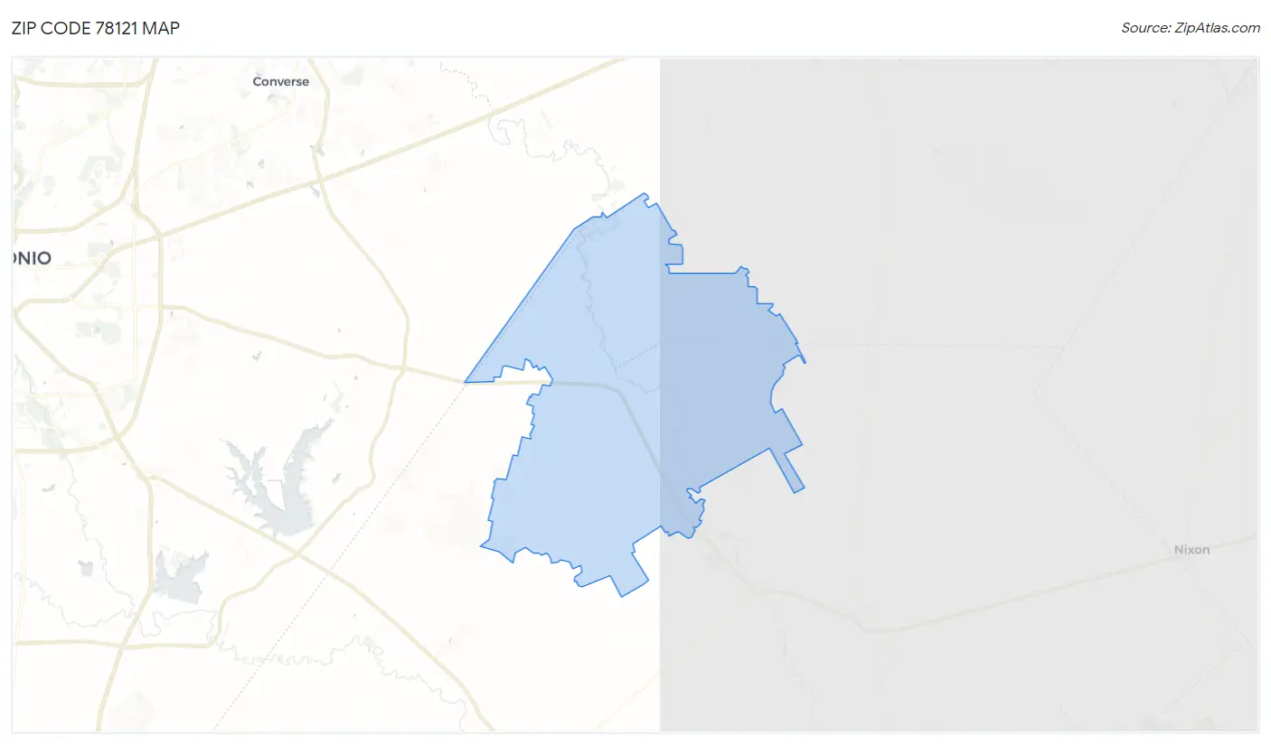 Zip Code 78121 Map