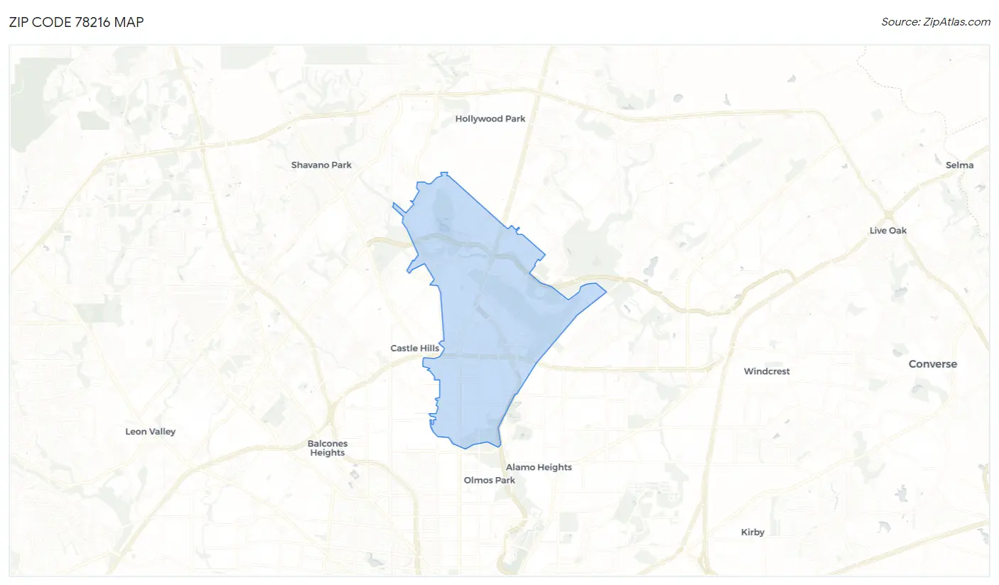 Zip Code 78216 Map