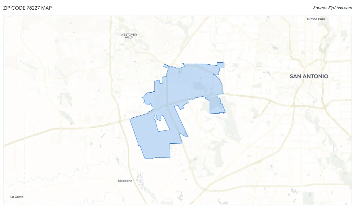 Zip Code 78227 Map