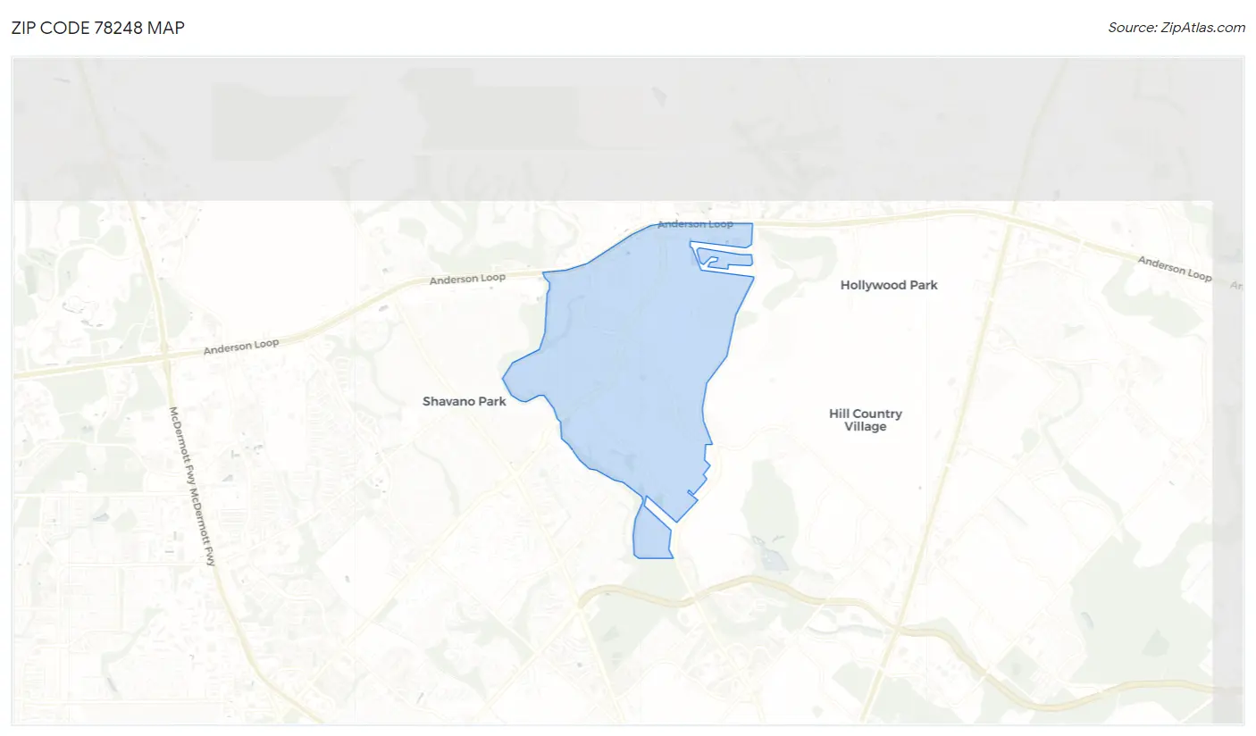 Zip Code 78248 Map