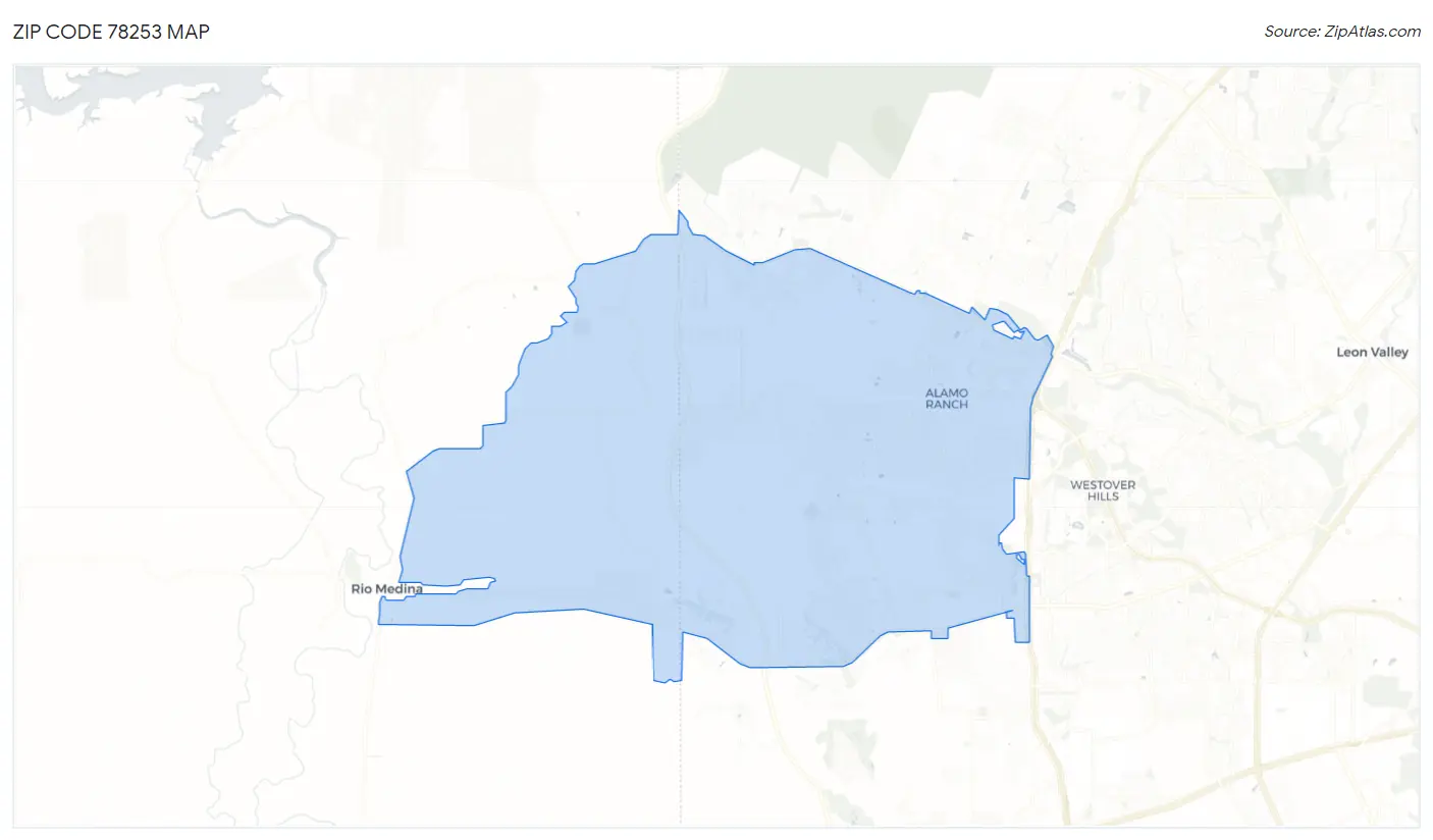 Zip Code 78253 Map