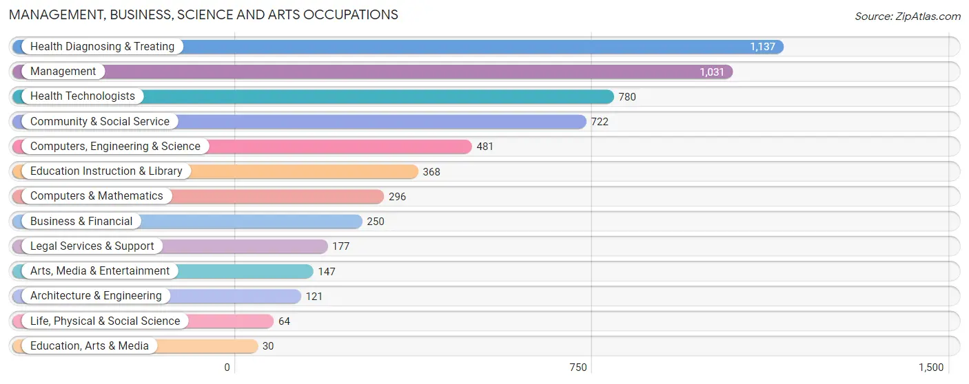 Management, Business, Science and Arts Occupations in Zip Code 78256