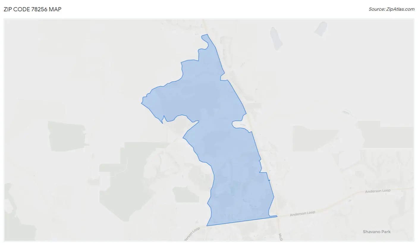 Zip Code 78256 Map