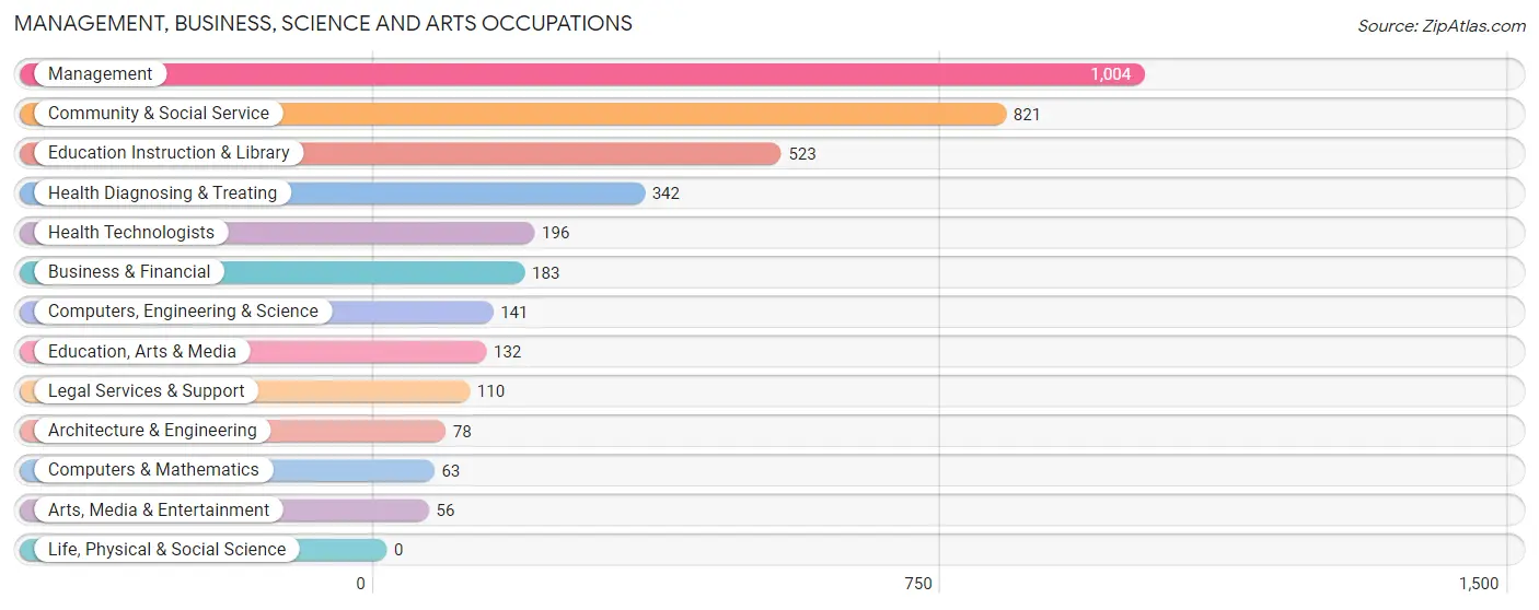 Management, Business, Science and Arts Occupations in Zip Code 78380