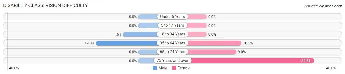 Disability in Zip Code 78384: <span>Vision Difficulty</span>