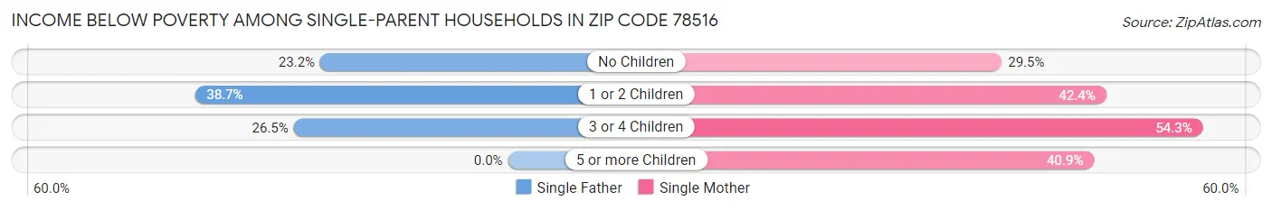 Income Below Poverty Among Single-Parent Households in Zip Code 78516