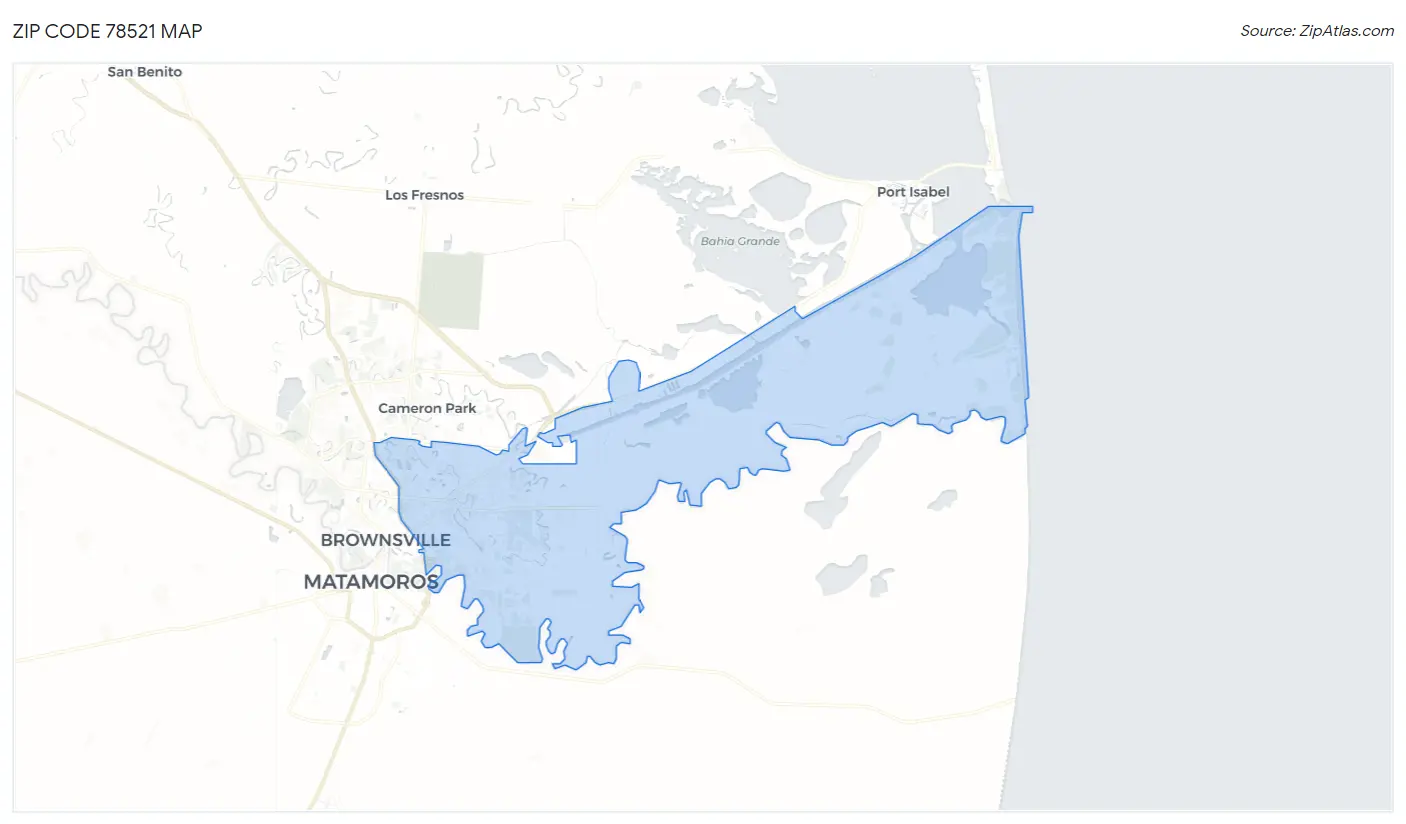 Zip Code 78521 Map