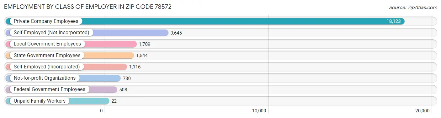 Employment by Class of Employer in Zip Code 78572