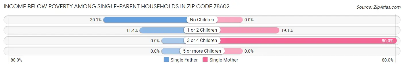 Income Below Poverty Among Single-Parent Households in Zip Code 78602