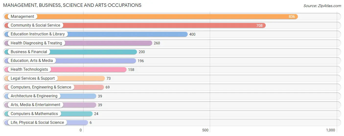 Management, Business, Science and Arts Occupations in Zip Code 78611