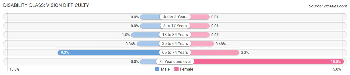 Disability in Zip Code 78616: <span>Vision Difficulty</span>