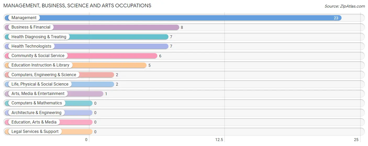 Management, Business, Science and Arts Occupations in Zip Code 78618