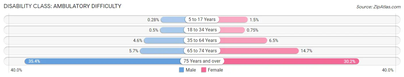 Disability in Zip Code 78626: <span>Ambulatory Difficulty</span>