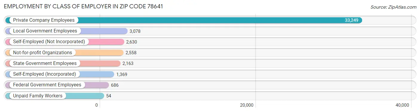 Employment by Class of Employer in Zip Code 78641