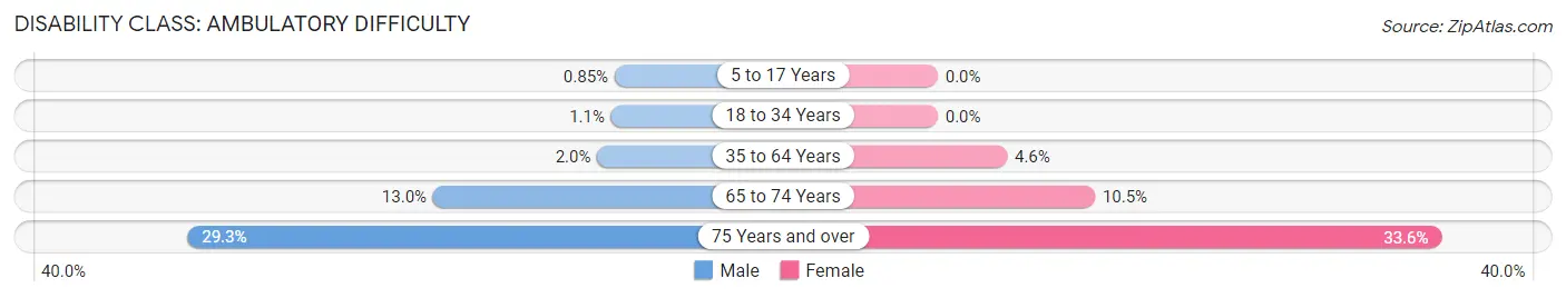 Disability in Zip Code 78642: <span>Ambulatory Difficulty</span>