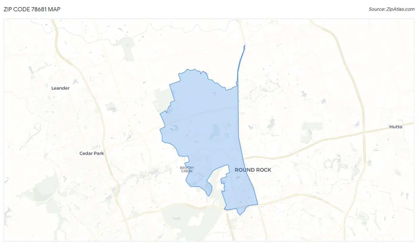 Zip Code 78681 Map