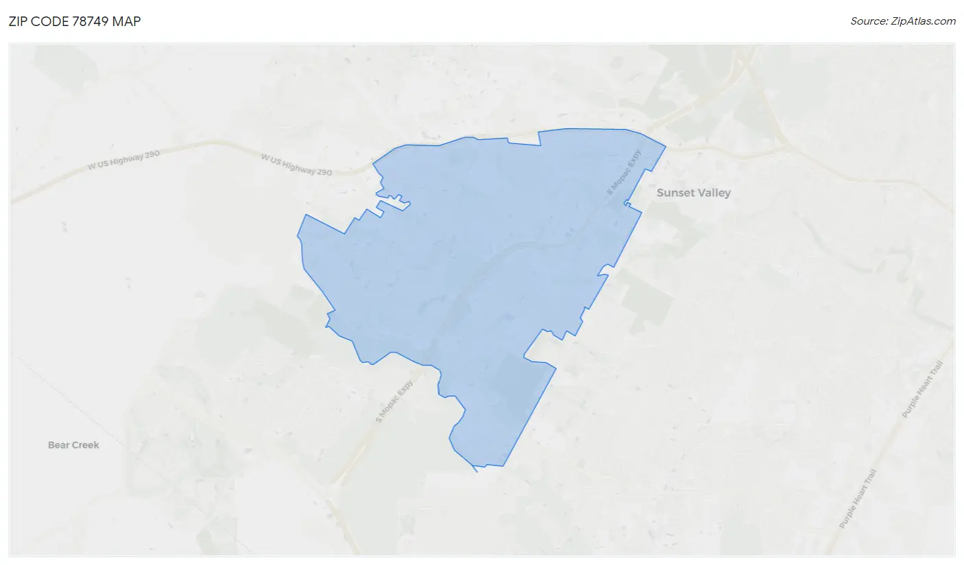 Zip Code 78749 Map