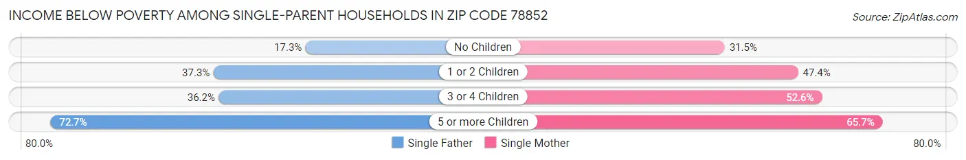 Income Below Poverty Among Single-Parent Households in Zip Code 78852