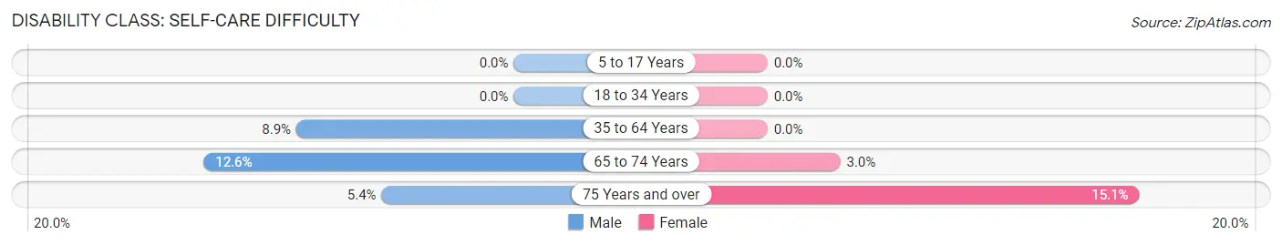 Disability in Zip Code 78940: <span>Self-Care Difficulty</span>