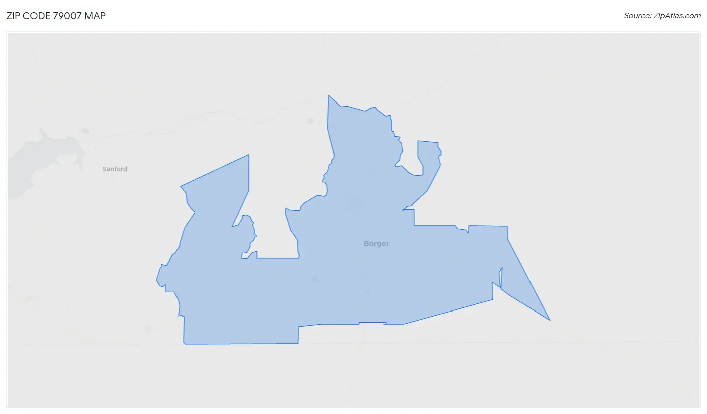 Zip Code 79007 Map