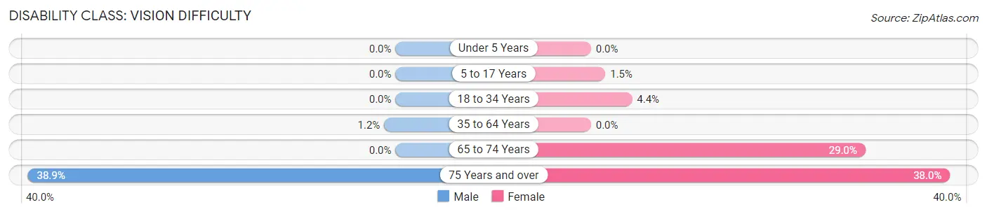 Disability in Zip Code 79031: <span>Vision Difficulty</span>