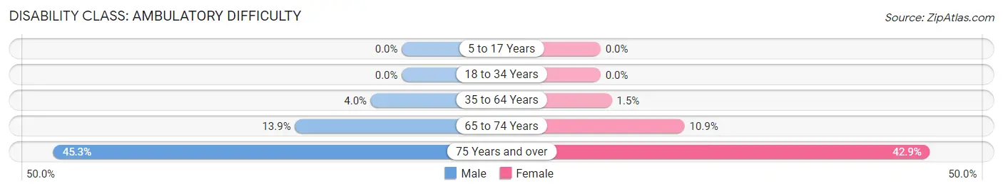 Disability in Zip Code 79035: <span>Ambulatory Difficulty</span>