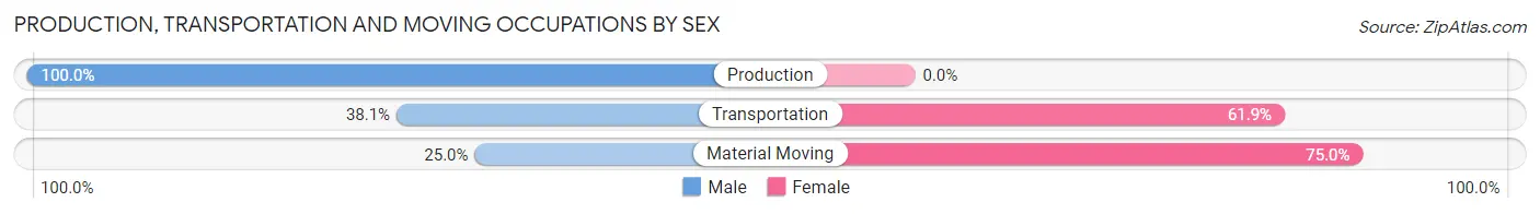 Production, Transportation and Moving Occupations by Sex in Zip Code 79042