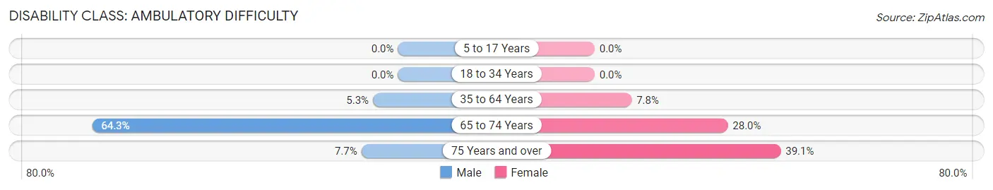 Disability in Zip Code 79054: <span>Ambulatory Difficulty</span>