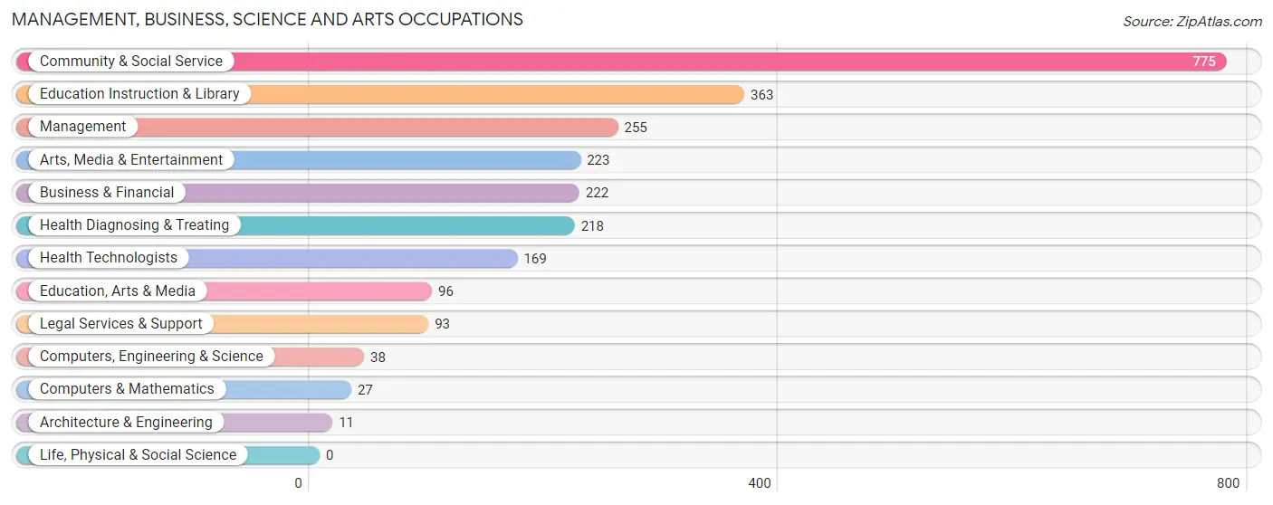 Management, Business, Science and Arts Occupations in Zip Code 79102