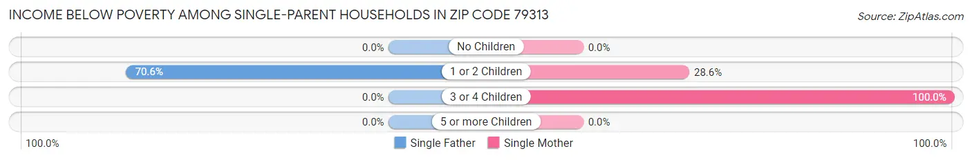 Income Below Poverty Among Single-Parent Households in Zip Code 79313