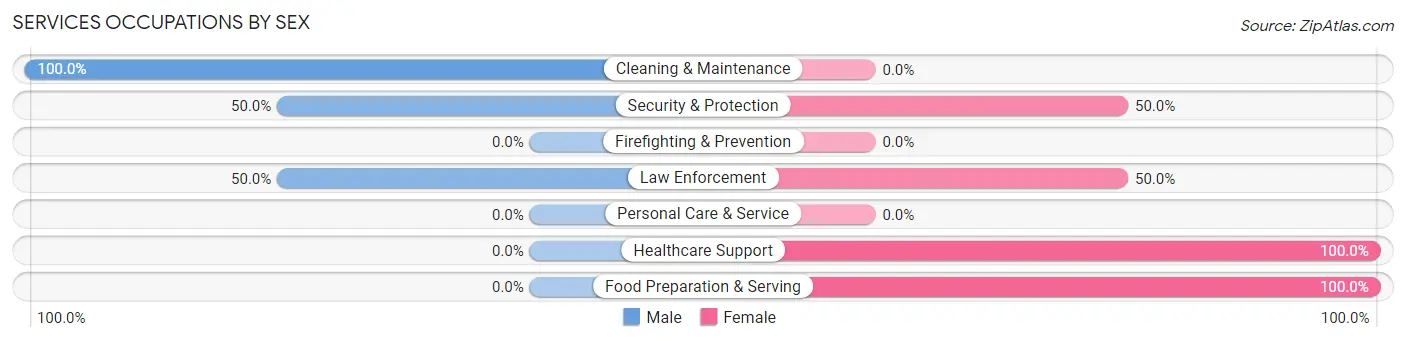 Services Occupations by Sex in Zip Code 79506