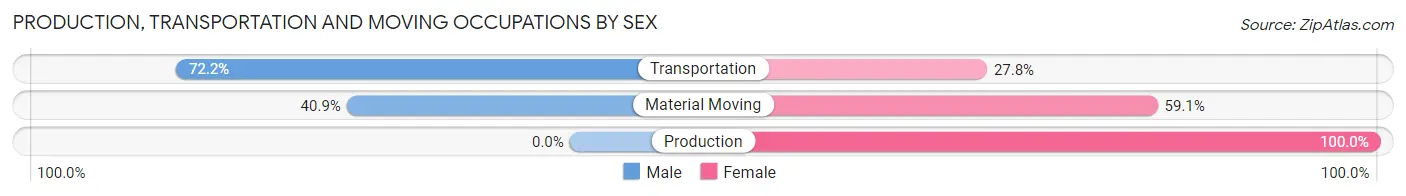Production, Transportation and Moving Occupations by Sex in Zip Code 79553