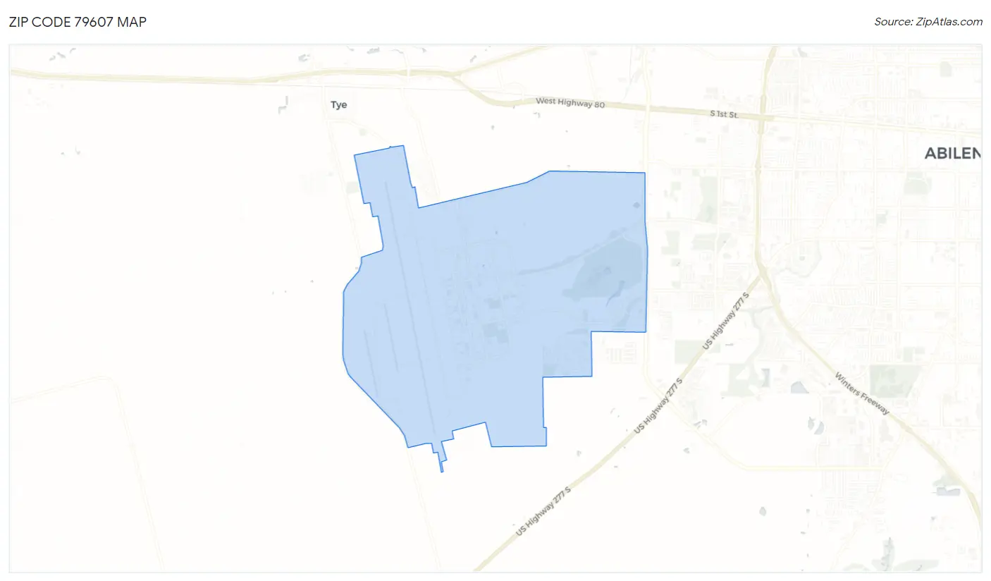 Zip Code 79607 Map