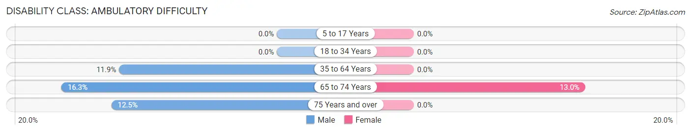 Disability in Zip Code 79713: <span>Ambulatory Difficulty</span>