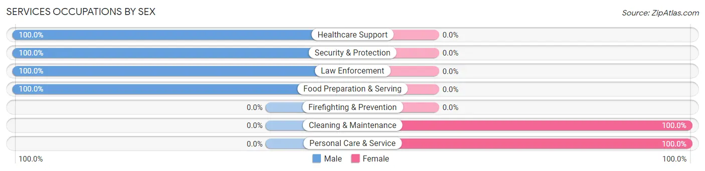 Services Occupations by Sex in Zip Code 79843