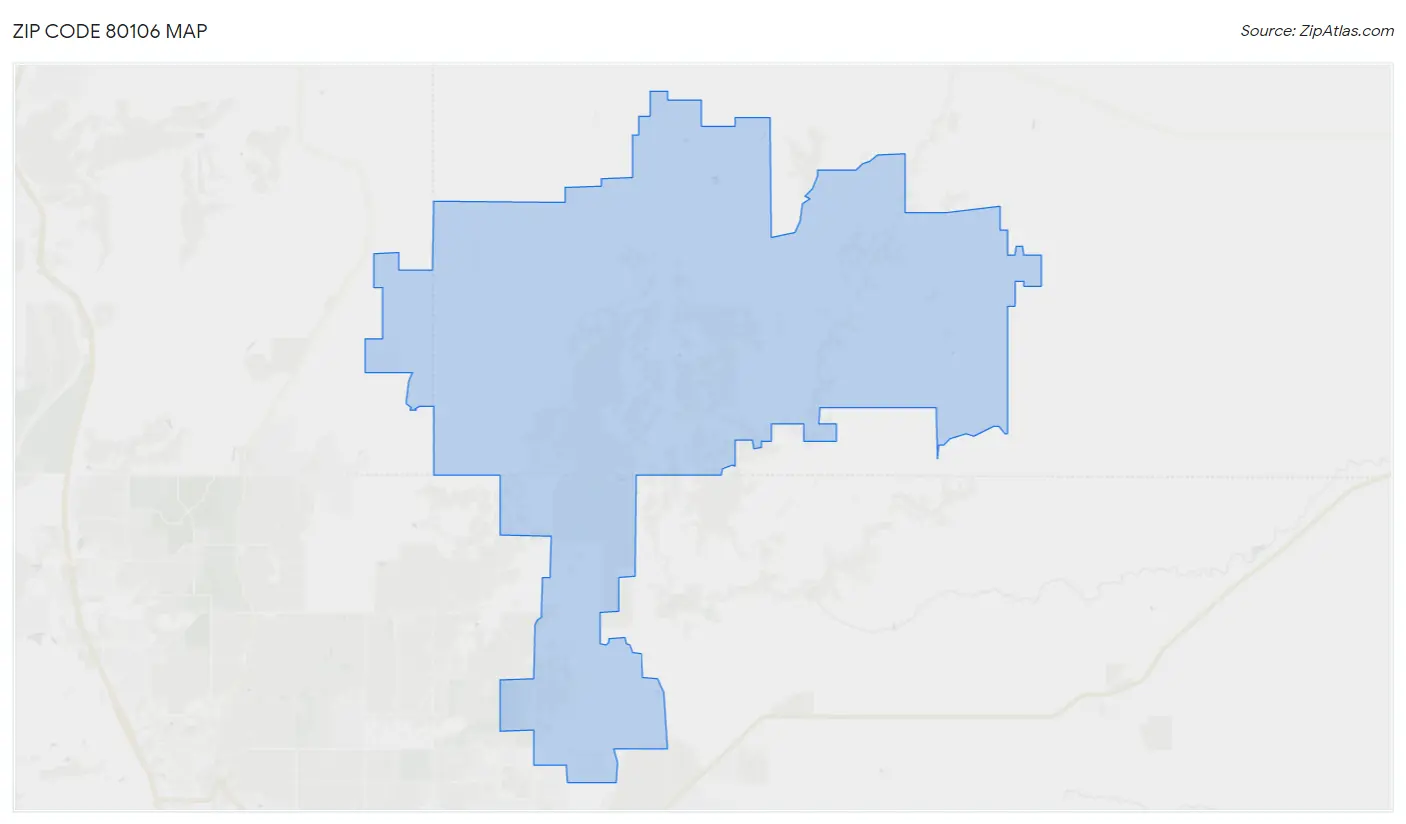 Zip Code 80106 Map