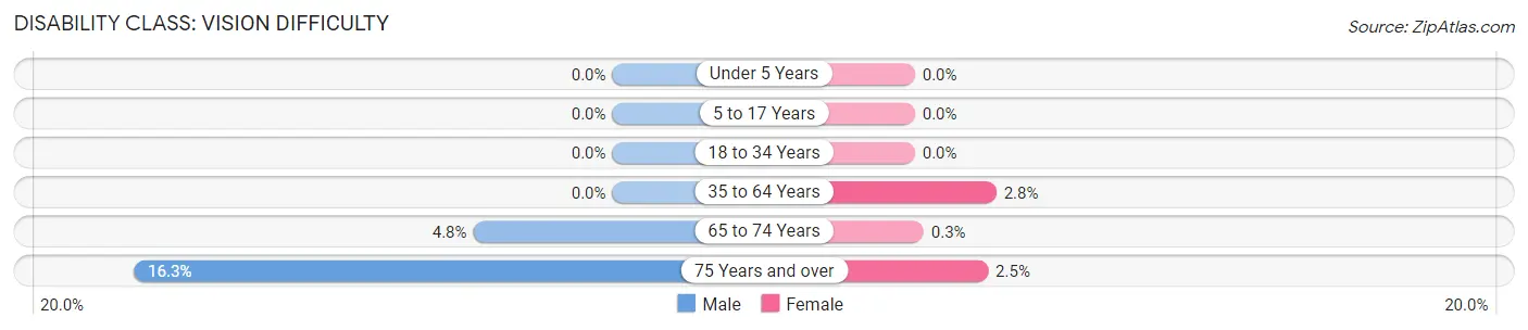 Disability in Zip Code 80106: <span>Vision Difficulty</span>