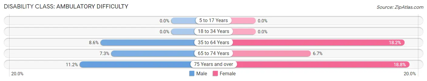 Disability in Zip Code 80230: <span>Ambulatory Difficulty</span>