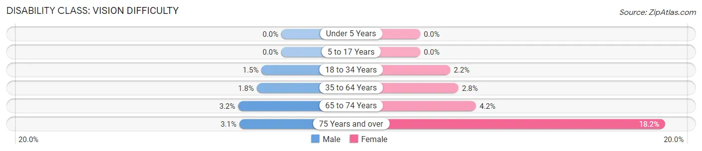 Disability in Zip Code 80231: <span>Vision Difficulty</span>