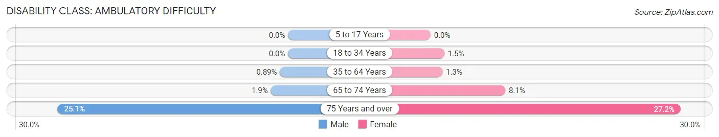 Disability in Zip Code 80237: <span>Ambulatory Difficulty</span>