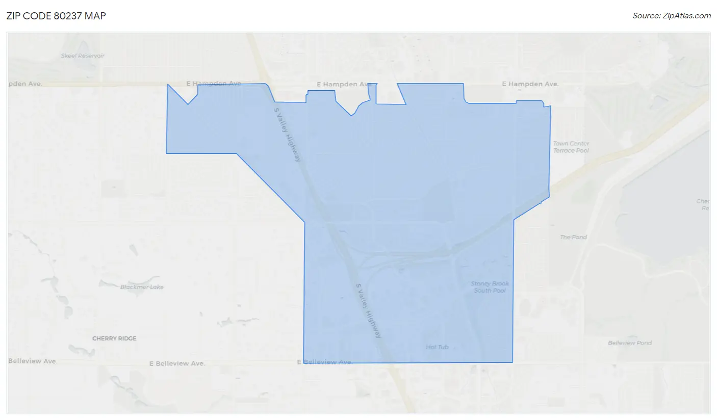 Zip Code 80237 Map