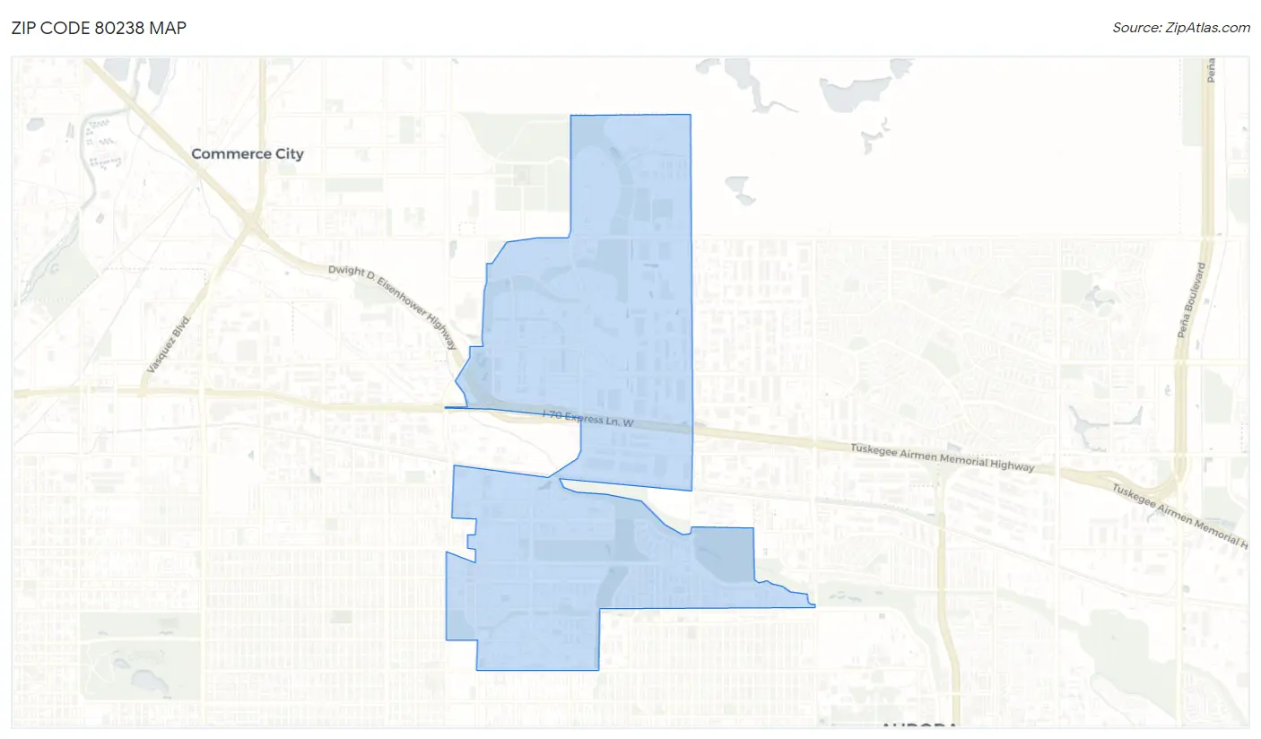 Zip Code 80238 Map