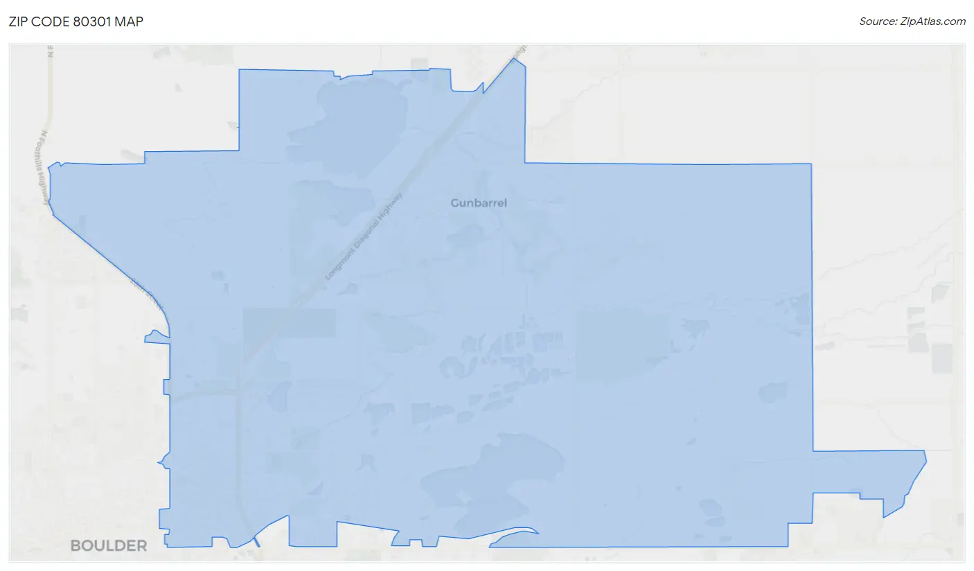 Zip Code 80301 Map