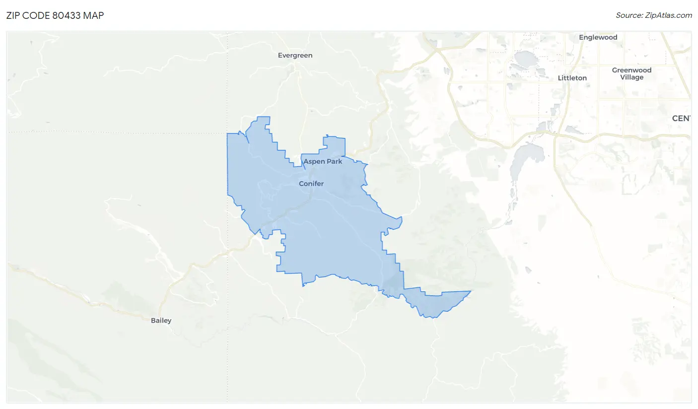 Zip Code 80433 Map