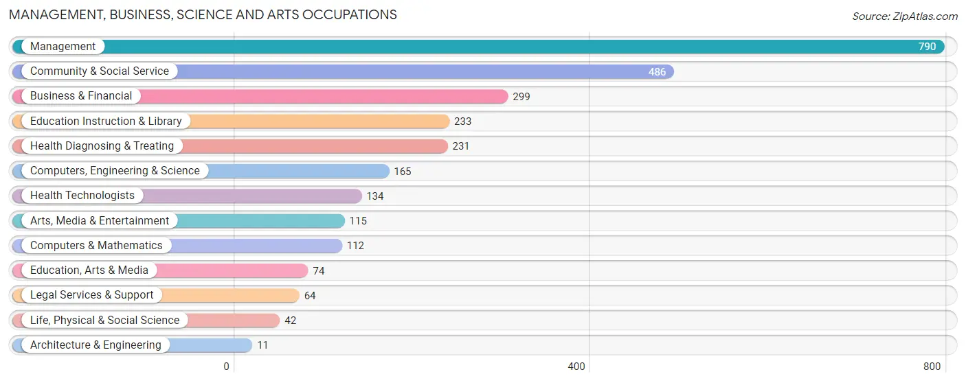 Management, Business, Science and Arts Occupations in Zip Code 80435