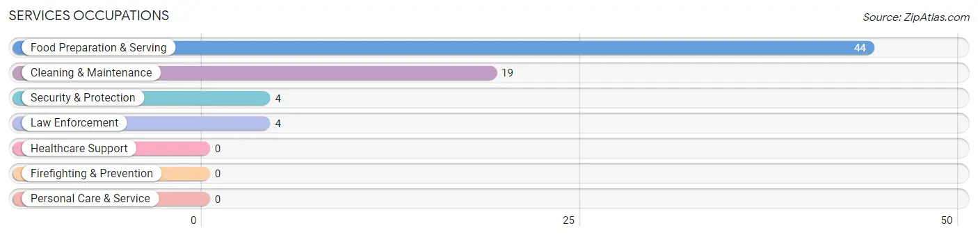 Services Occupations in Zip Code 80438