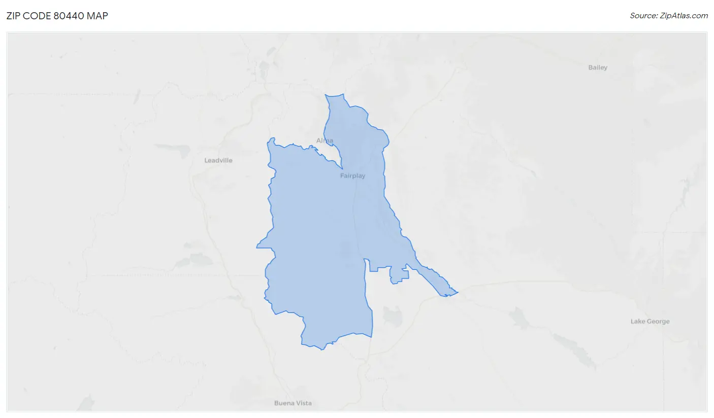 Zip Code 80440 Map